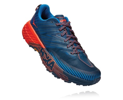 Sapatilhas Hoka One One Speedgoat 4 Portugal - Sapatilhas Trail Homem Azuis / Vermelhas - RHLNTF-873
